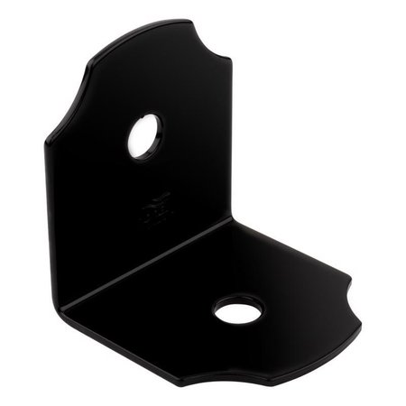 NATIONAL HARDWARE 3 in. H X 3 in. W X 3-1/4 in. D Black Steel Flat Corner Brace N800-001